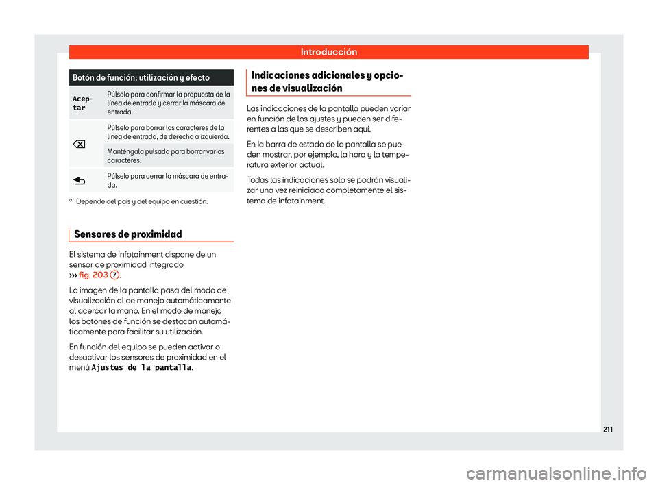 Seat Alhambra 2018 Manual de instrucciones (in Spanish) Introducci Seat Alhambra 2018 Manual de instrucciones (in Spanish) Introducci