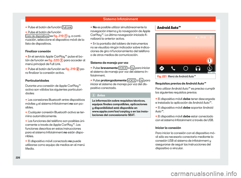 Seat Alhambra 2018  Manual de instrucciones (in Spanish) Sistema Infotainment
