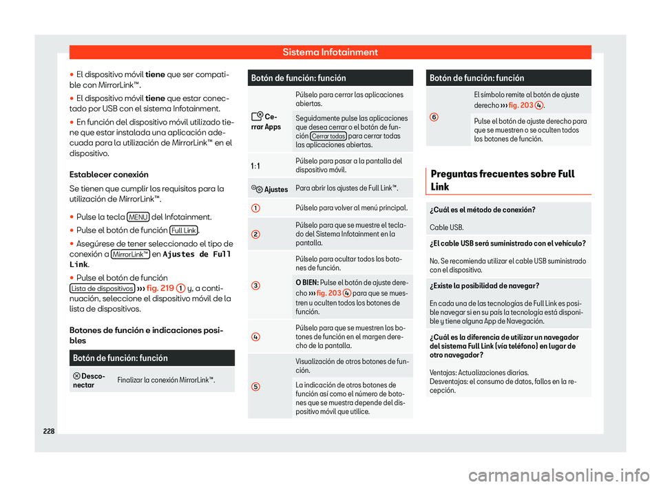 Seat Alhambra 2018  Manual de instrucciones (in Spanish) Sistema Infotainment
