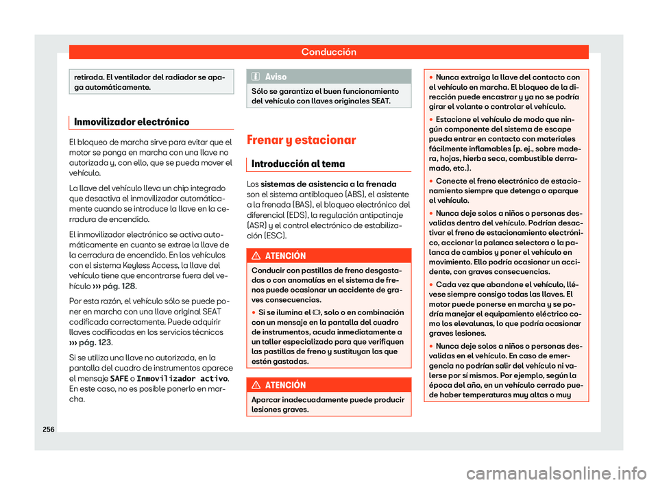 Seat Alhambra 2018 Manual de instrucciones (in Spanish) Conducci Seat Alhambra 2018 Manual de instrucciones (in Spanish) Conducci