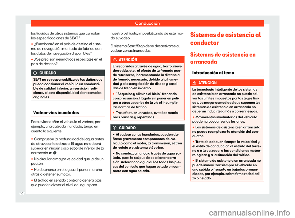 Seat Alhambra 2018 Manual de instrucciones (in Spanish) Conducci Seat Alhambra 2018 Manual de instrucciones (in Spanish) Conducci