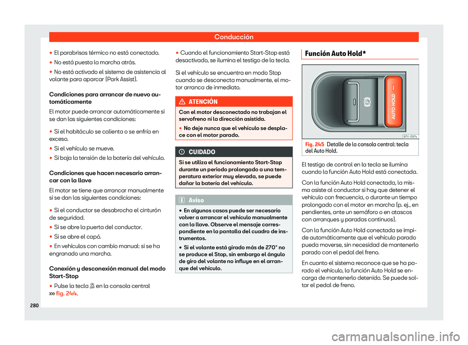 Seat Alhambra 2018  Manual de instrucciones (in Spanish) Conducci
