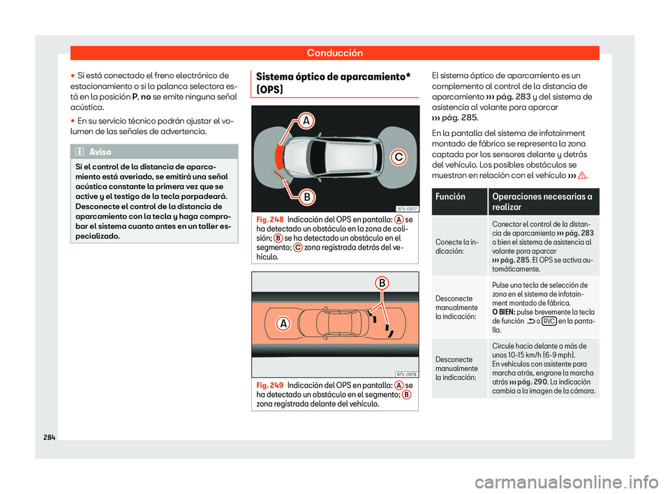 Seat Alhambra 2018  Manual de instrucciones (in Spanish) Conducci
