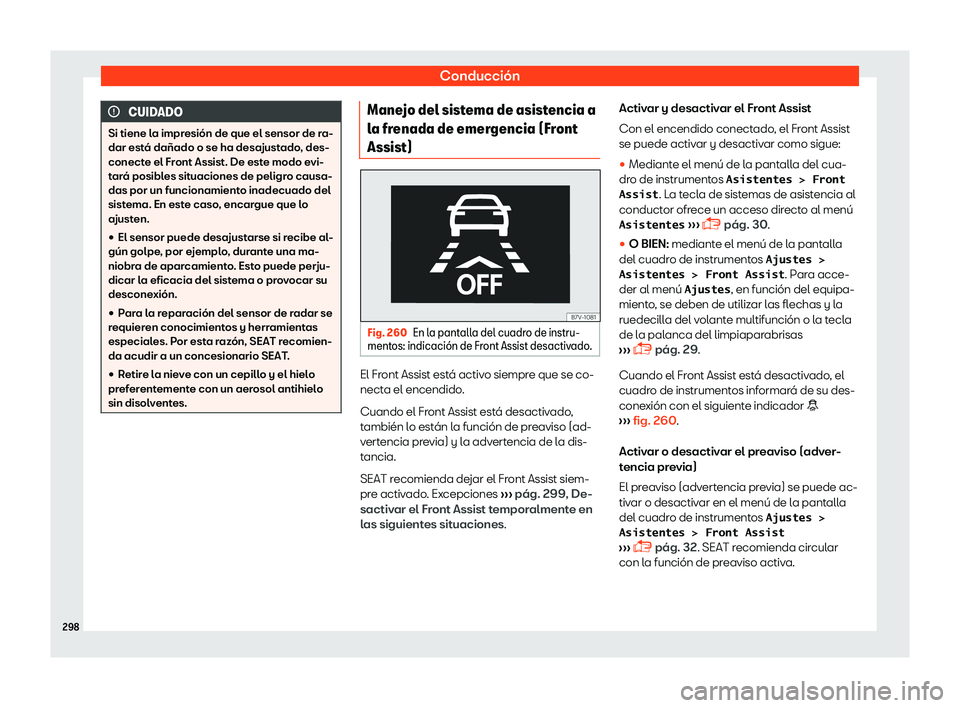 Seat Alhambra 2018  Manual de instrucciones (in Spanish) Conducci