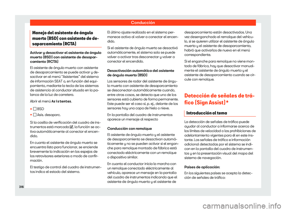 Seat Alhambra 2018  Manual de instrucciones (in Spanish) Conducci