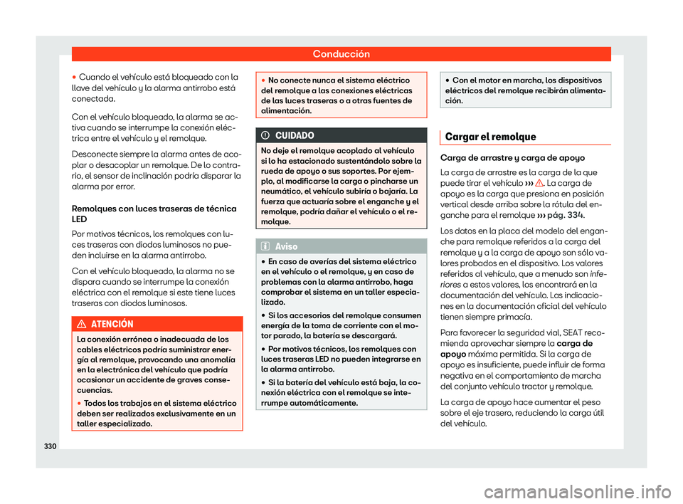 Seat Alhambra 2018 Manual de instrucciones (in Spanish) Conducci Seat Alhambra 2018 Manual de instrucciones (in Spanish) Conducci