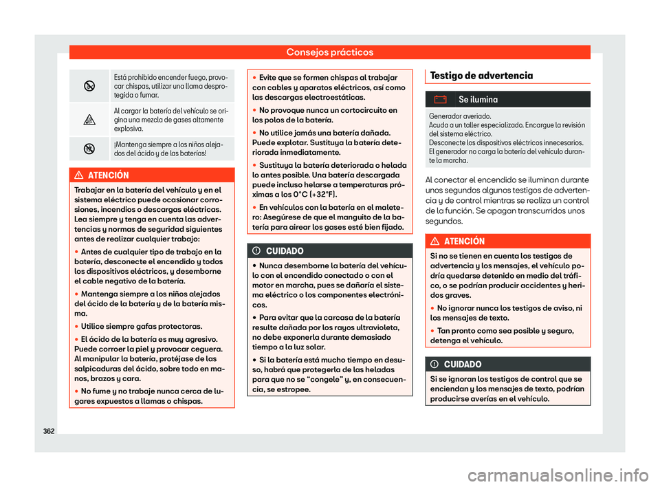 Seat Alhambra 2018  Manual de instrucciones (in Spanish) Consejos pr
