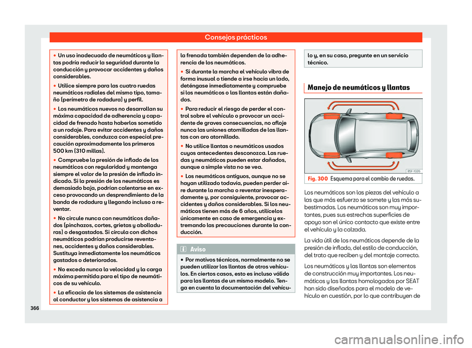 Seat Alhambra 2018  Manual de instrucciones (in Spanish) Consejos pr