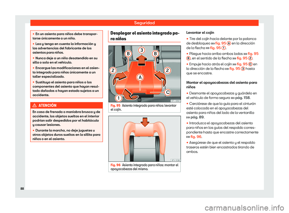 Seat Alhambra 2018  Manual de instrucciones (in Spanish) Seguridad
