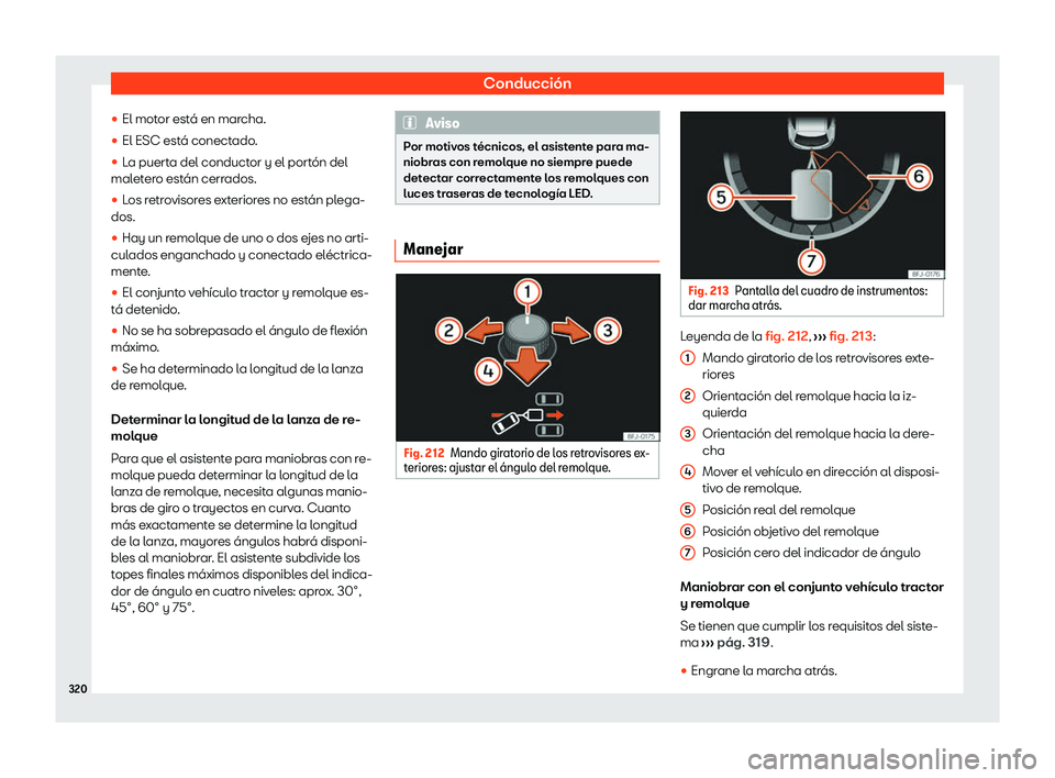 Seat Tarraco 2020  Manual de instrucciones (in Spanish) Conducción
