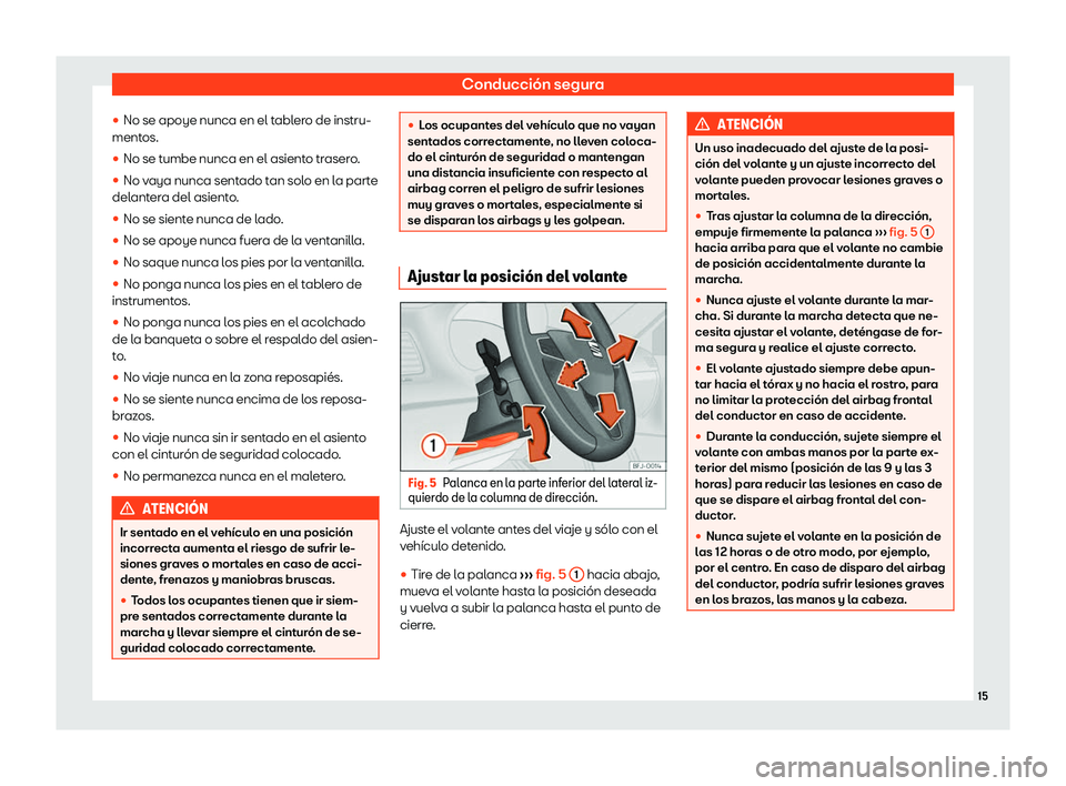 Seat Tarraco 2019  Manual de instrucciones (in Spanish) Conducci