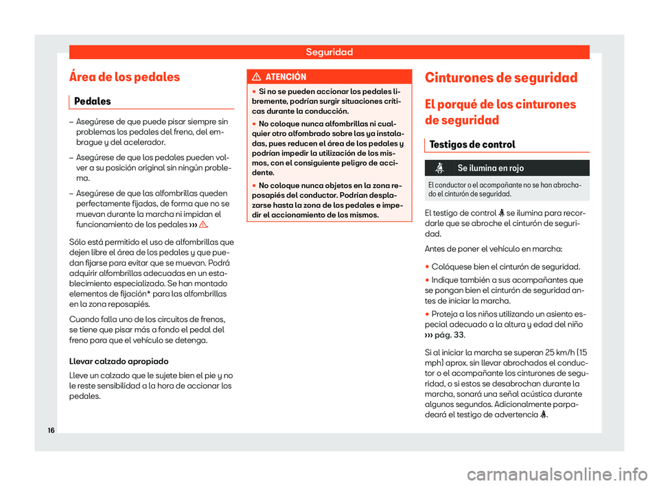 Seat Tarraco 2019  Manual de instrucciones (in Spanish) Seguridad
