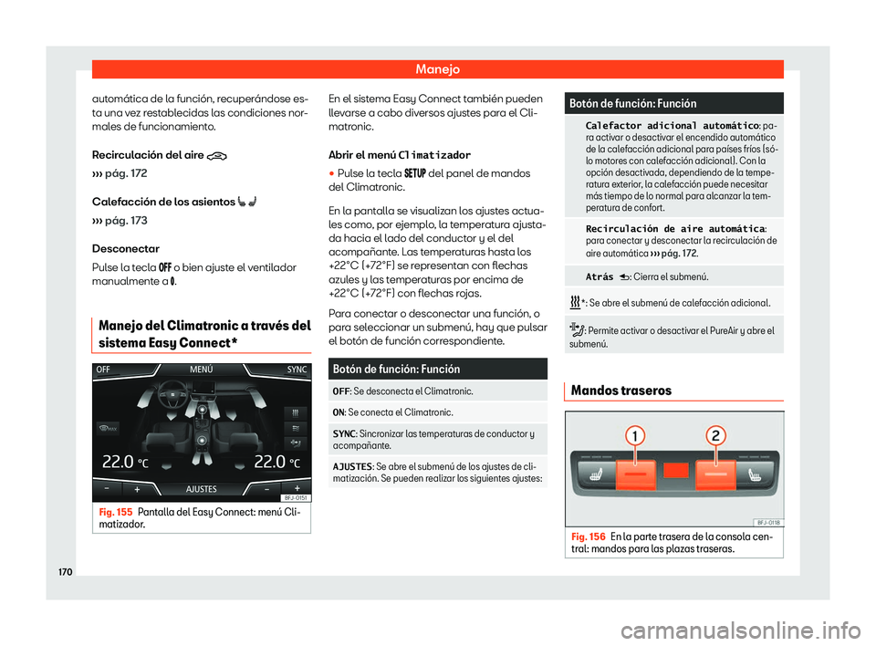Seat Tarraco 2019  Manual de instrucciones (in Spanish) Manejo
autom