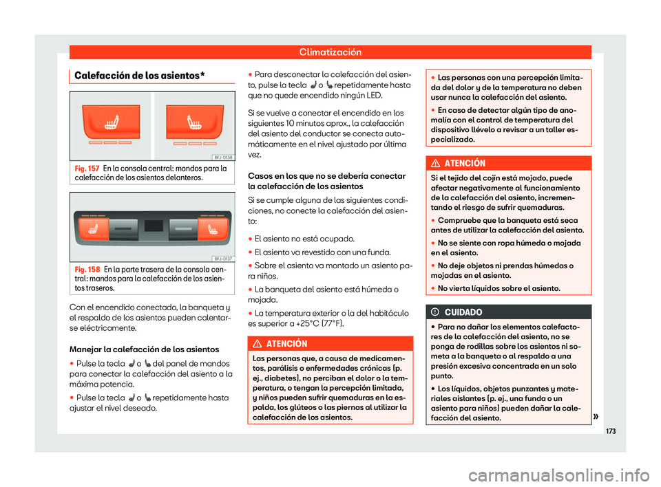 Seat Tarraco 2019  Manual de instrucciones (in Spanish) Climatizaci