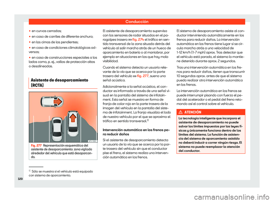Seat Tarraco 2019  Manual de instrucciones (in Spanish) Conducci
