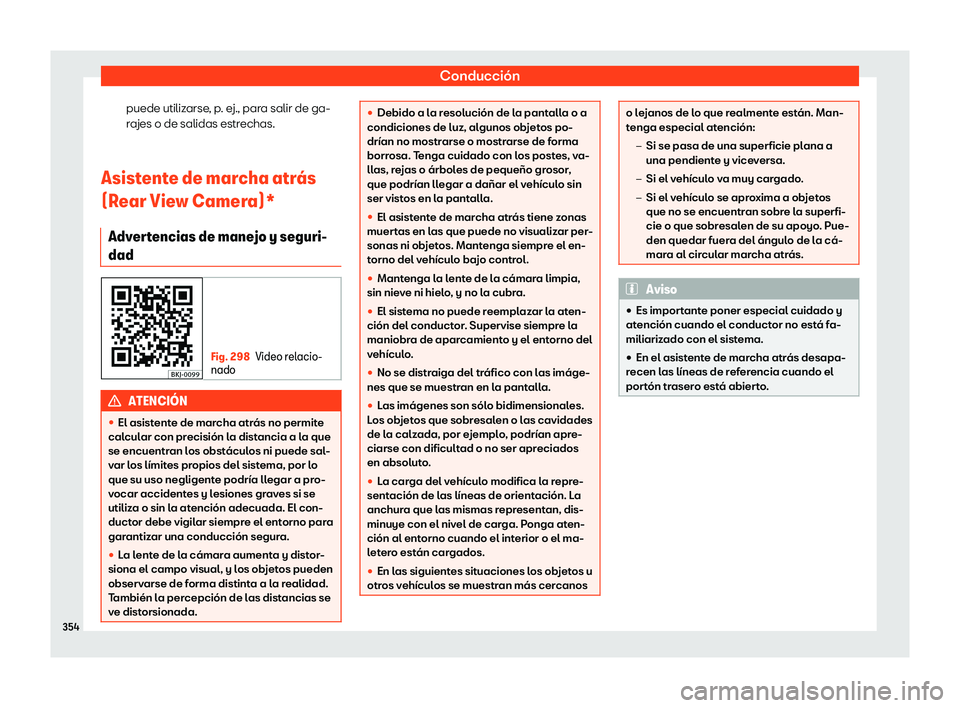 Seat Tarraco 2019  Manual de instrucciones (in Spanish) Conducci