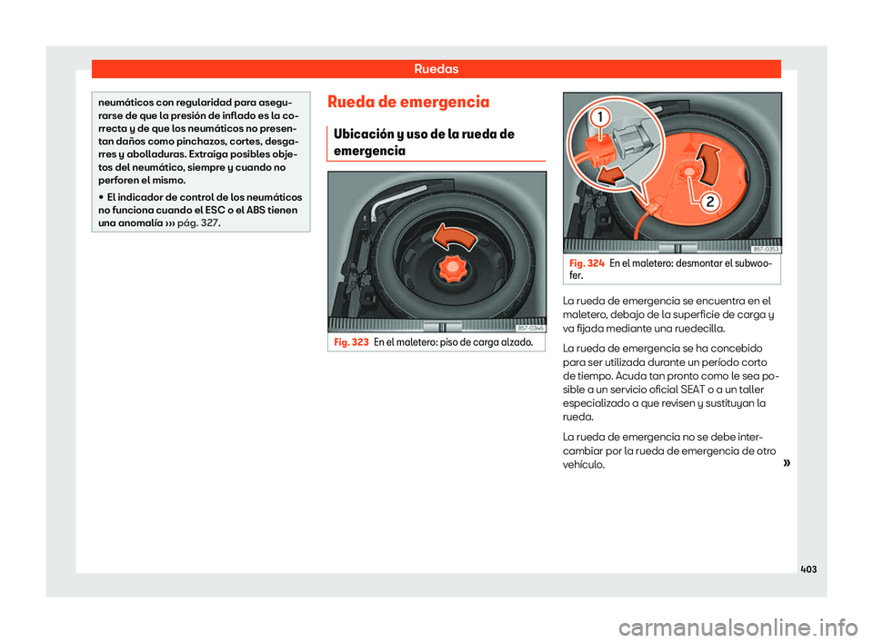 Seat Tarraco 2019  Manual de instrucciones (in Spanish) Ruedas
neum