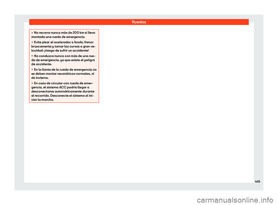 Seat Tarraco 2019  Manual de instrucciones (in Spanish) Ruedas

