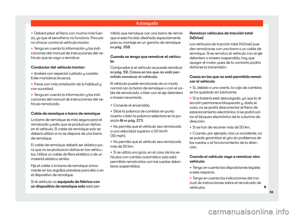 Seat Tarraco 2019  Manual de instrucciones (in Spanish) Autoayuda
