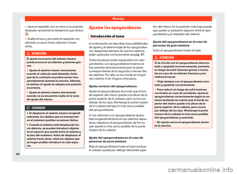 Seat Tarraco 2018  Manual de instrucciones (in Spanish) Manejo
