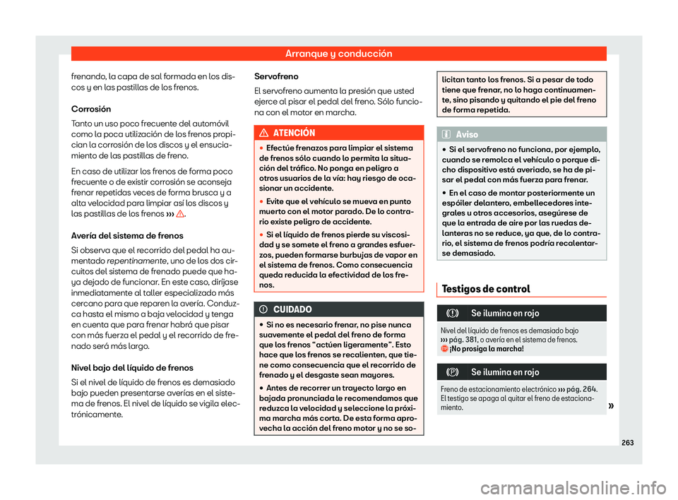 Seat Tarraco 2018  Manual de instrucciones (in Spanish) Arranque y conducci