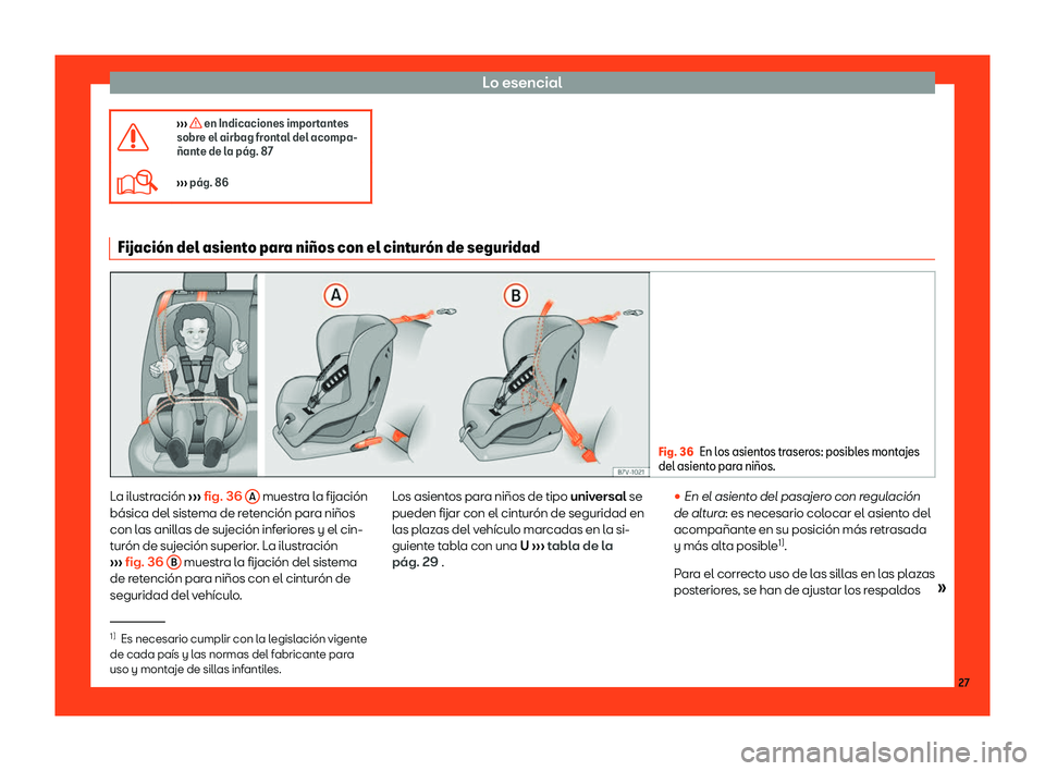 Seat Tarraco 2018  Manual de instrucciones (in Spanish) Lo esencial
�