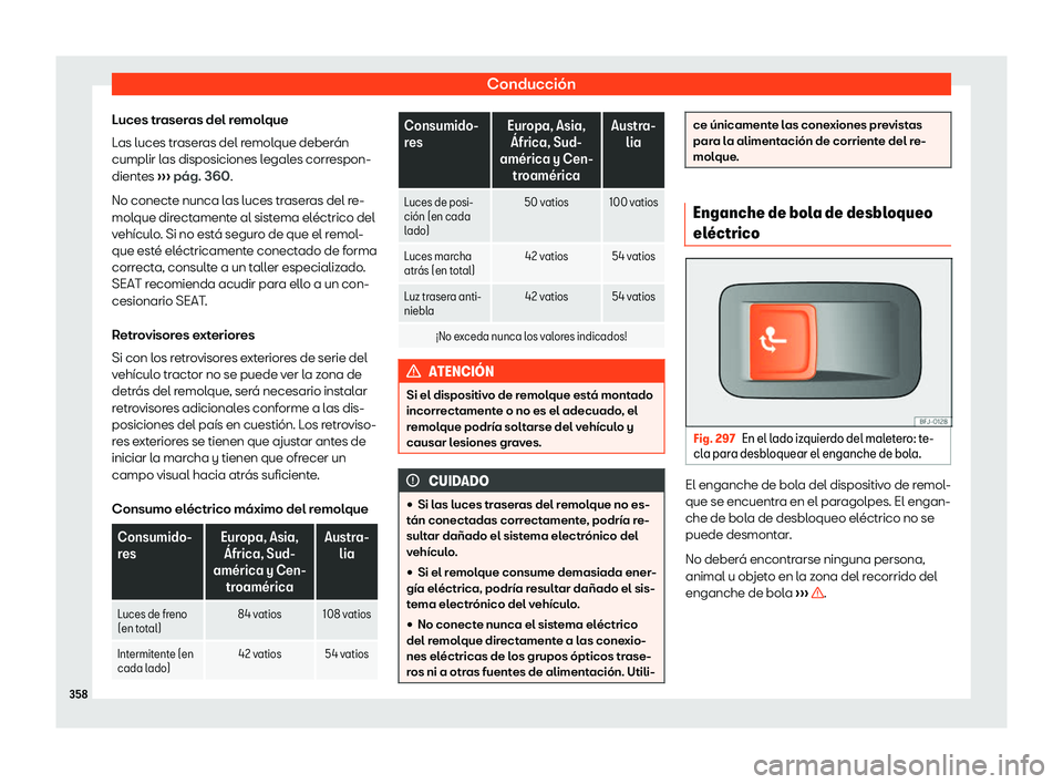 Seat Tarraco 2018  Manual de instrucciones (in Spanish) Conducci