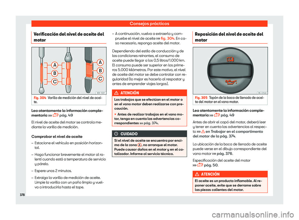 Seat Tarraco 2018 Manual de instrucciones (in Spanish) Consejos pr Seat Tarraco 2018 Manual de instrucciones (in Spanish) Consejos pr