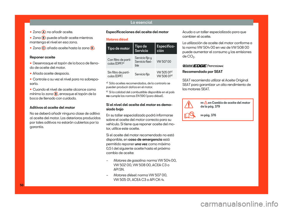 Seat Tarraco 2018  Manual de instrucciones (in Spanish) Lo esencial
