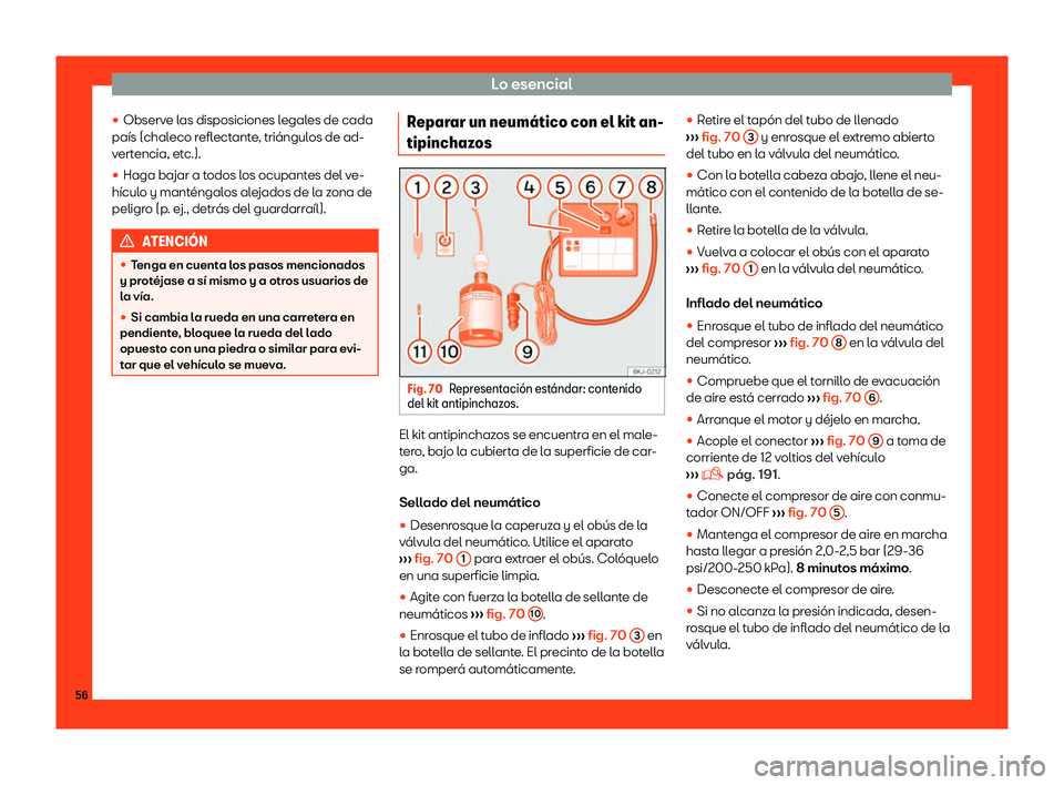 Seat Tarraco 2018  Manual de instrucciones (in Spanish) Lo esencial
