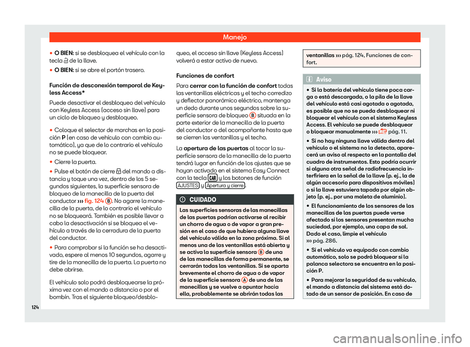 Seat Toledo 2018  Manual de instrucciones (in Spanish) Manejo
