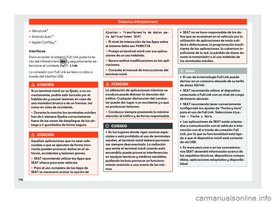 Seat Toledo 2018  Manual de instrucciones (in Spanish) Sistema Infotainment
