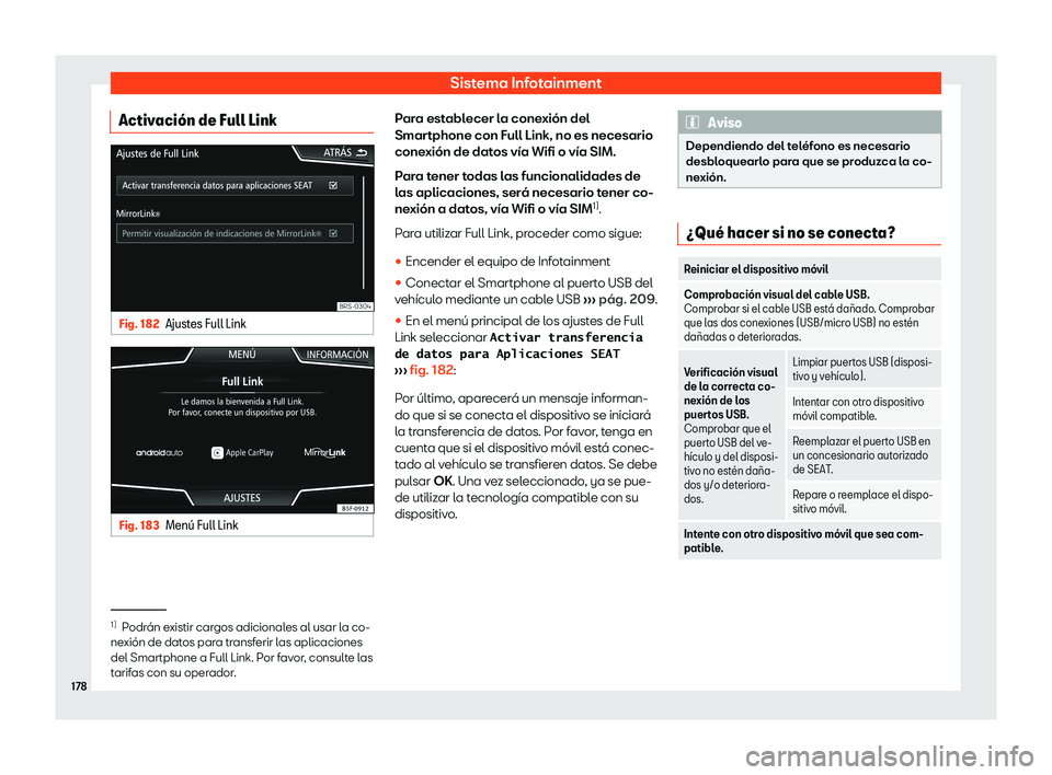 Seat Toledo 2018  Manual de instrucciones (in Spanish) Sistema Infotainment
Activaci