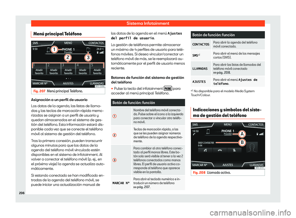 Seat Toledo 2018  Manual de instrucciones (in Spanish) Sistema Infotainment
Men