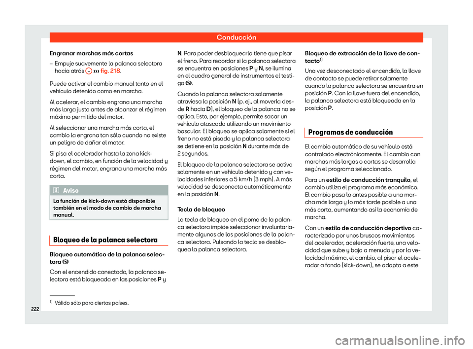 Seat Toledo 2018 Manual de instrucciones (in Spanish) Conducci Seat Toledo 2018 Manual de instrucciones (in Spanish) Conducci