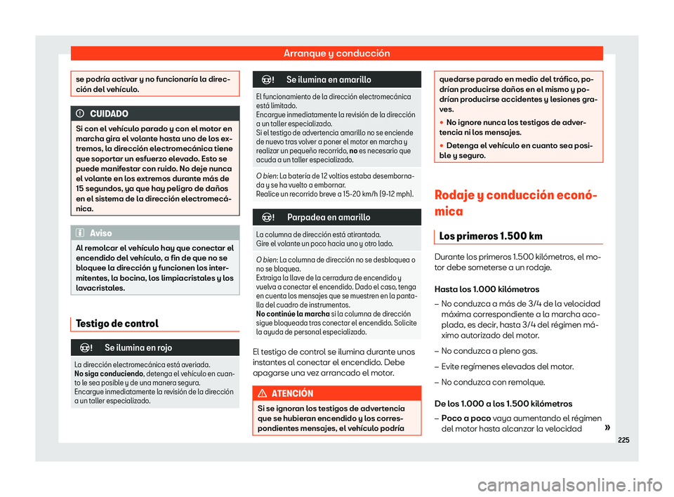 Seat Toledo 2018 Manual de instrucciones (in Spanish) Arranque y conducci Seat Toledo 2018 Manual de instrucciones (in Spanish) Arranque y conducci
