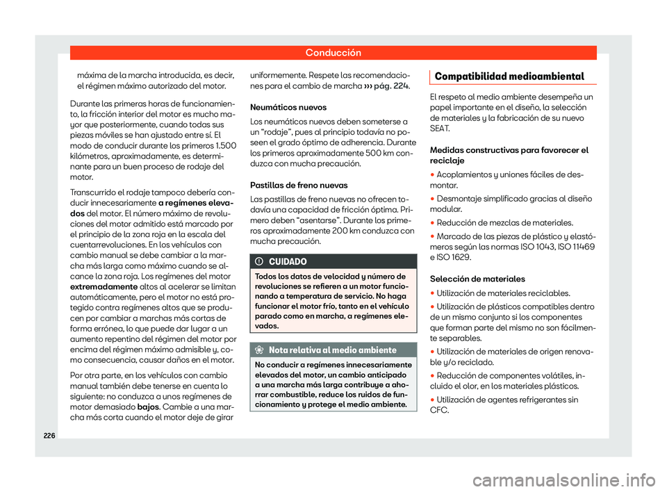 Seat Toledo 2018 Manual de instrucciones (in Spanish) Conducci Seat Toledo 2018 Manual de instrucciones (in Spanish) Conducci
