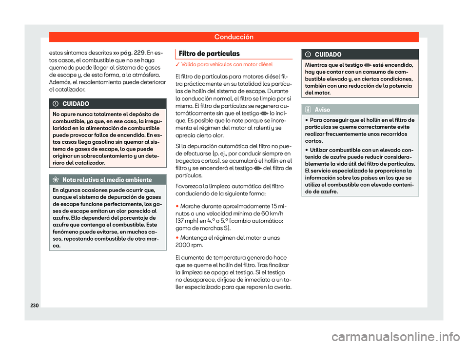 Seat Toledo 2018  Manual de instrucciones (in Spanish) Conducci