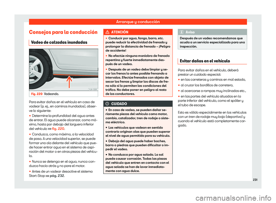 Seat Toledo 2018  Manual de instrucciones (in Spanish) Arranque y conducci