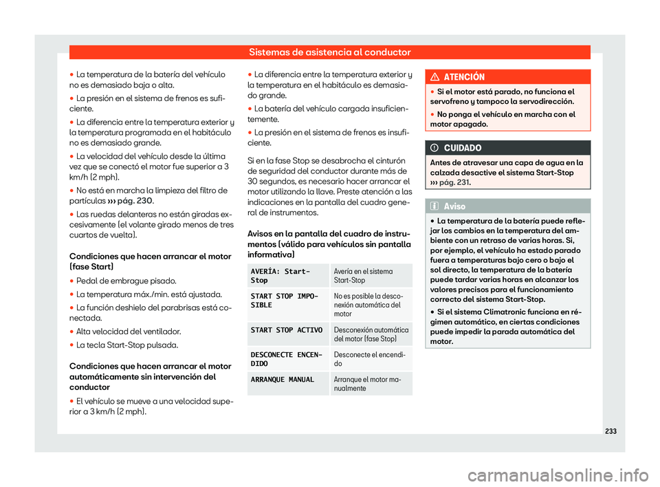 Seat Toledo 2018  Manual de instrucciones (in Spanish) Sistemas de asistencia al conductor

