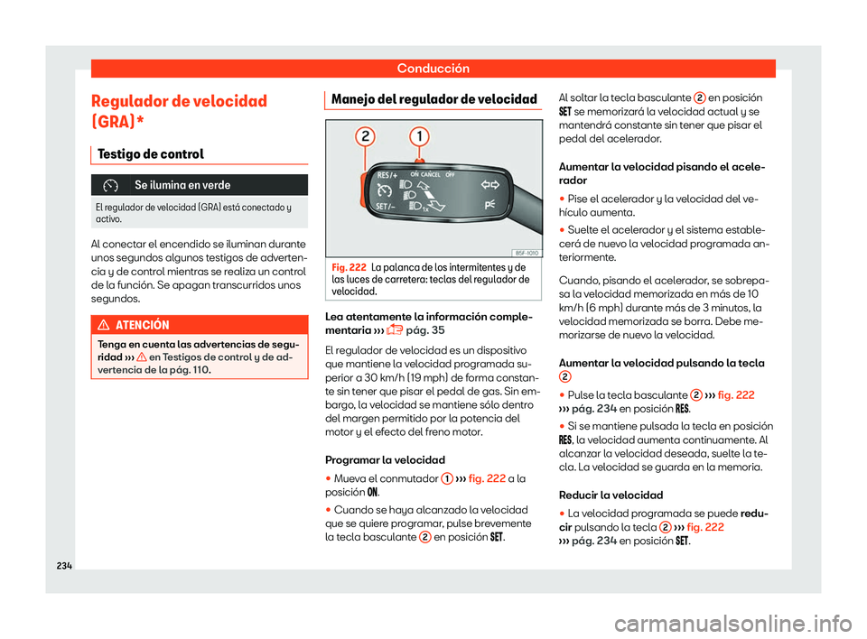 Seat Toledo 2018  Manual de instrucciones (in Spanish) Conducci