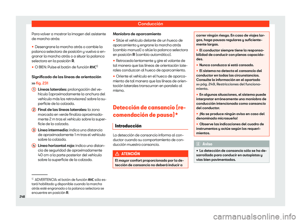 Seat Toledo 2018  Manual de instrucciones (in Spanish) Conducci