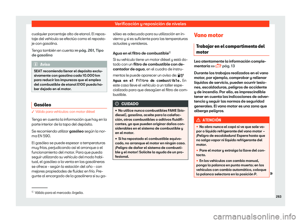 Seat Toledo 2018 Manual de instrucciones (in Spanish) Verificaci Seat Toledo 2018 Manual de instrucciones (in Spanish) Verificaci