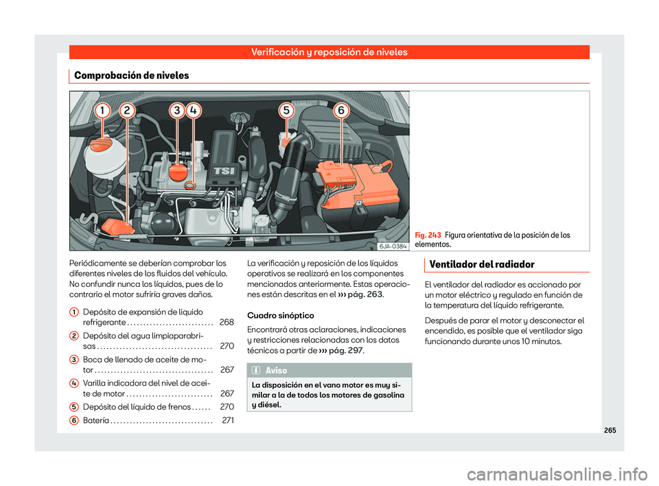 Seat Toledo 2018 Manual de instrucciones (in Spanish) Verificaci Seat Toledo 2018 Manual de instrucciones (in Spanish) Verificaci