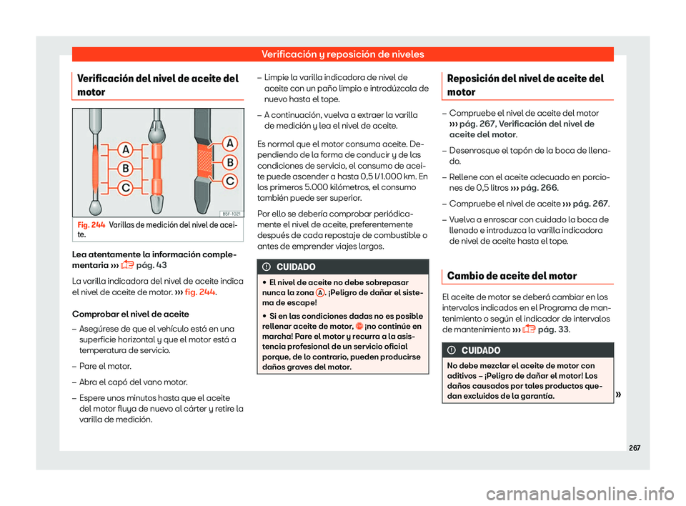 Seat Toledo 2018 Manual de instrucciones (in Spanish) Verificaci Seat Toledo 2018 Manual de instrucciones (in Spanish) Verificaci