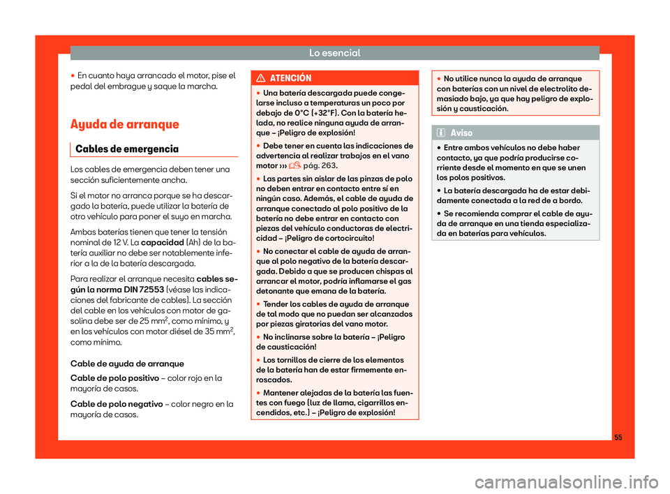 Seat Toledo 2018  Manual de instrucciones (in Spanish) Lo esencial
