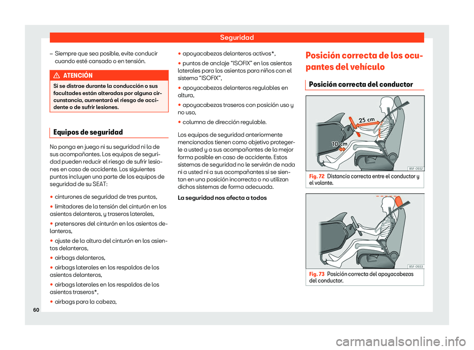 Seat Toledo 2018  Manual de instrucciones (in Spanish) Seguridad
�