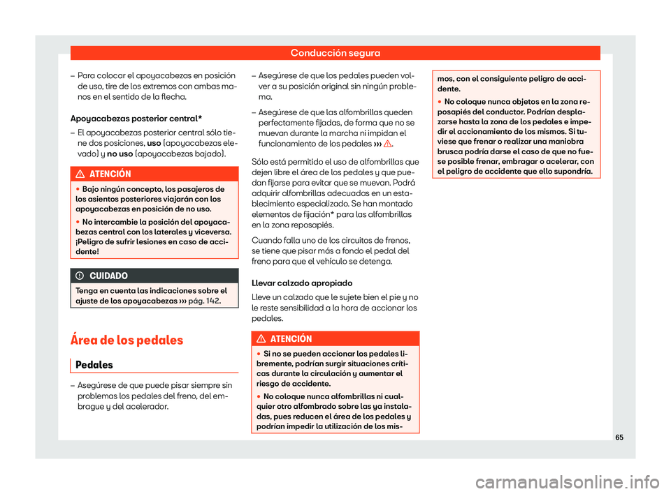 Seat Toledo 2018  Manual de instrucciones (in Spanish) Conducci
