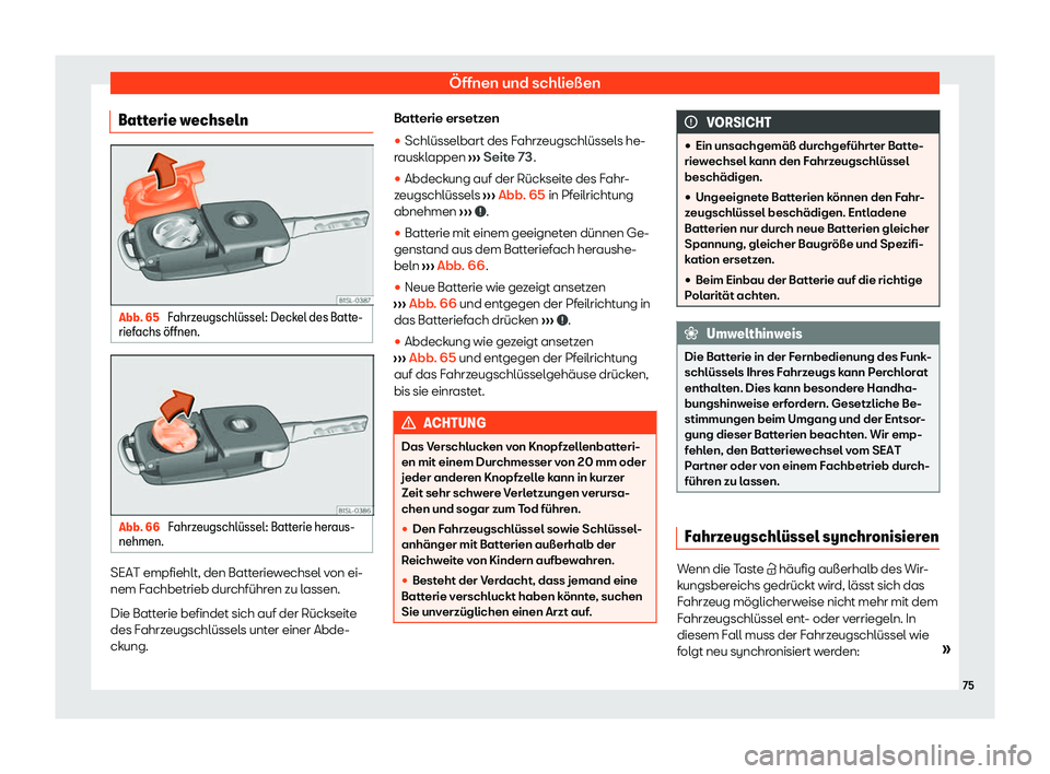 Seat Mii electric 2020  Betriebsanleitung (in German) 