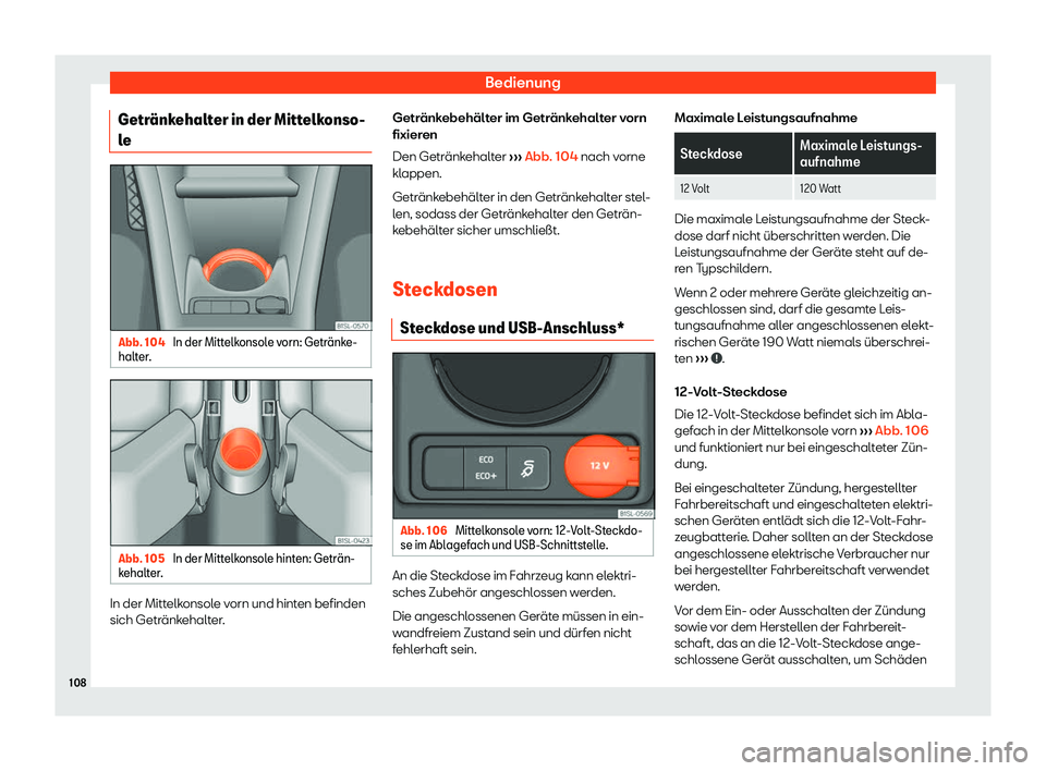 Seat Mii electric 2019  Betriebsanleitung (in German) Bedienung
Getr